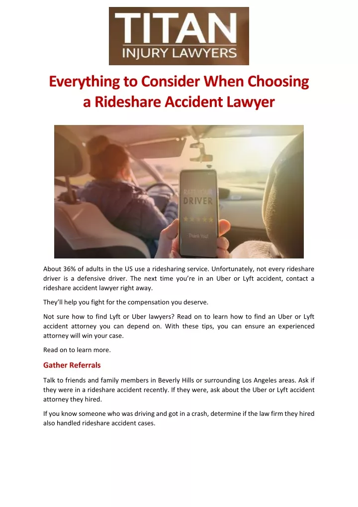 everything to consider when choosing a rideshare