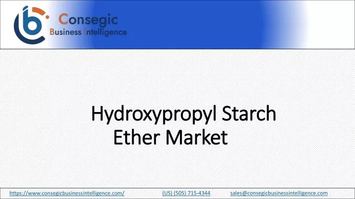 hydroxypropyl starch ether market