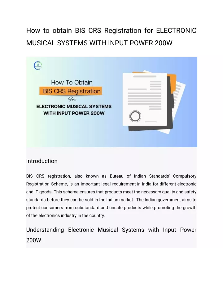 how to obtain bis crs registration for electronic