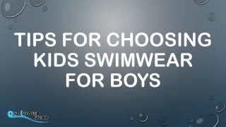 Tips for Choosing Kids Swimwear for Boys
