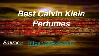 Best Calvin Klein Perfumes