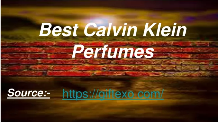 b est calvin klein perfumes