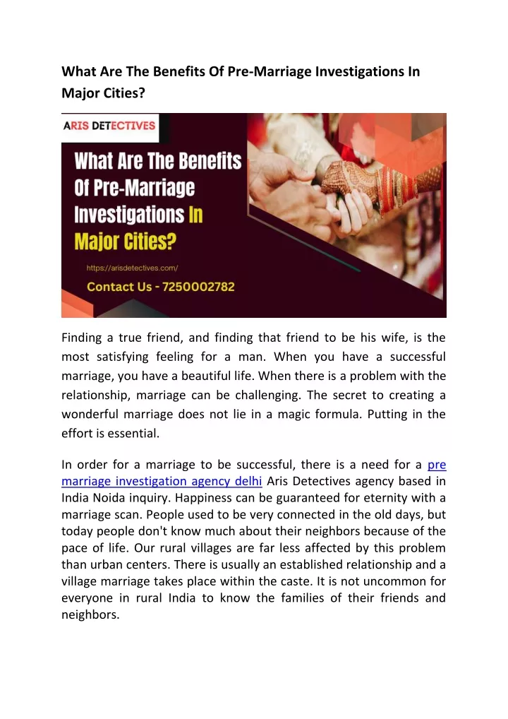 what are the benefits of pre marriage