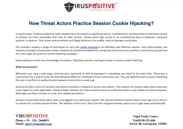 how threat actors practice session cookie