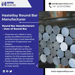 Inconel Round Bar | Pipe |Sheet | Tube Manufacturer - Nippon Alloys Inc