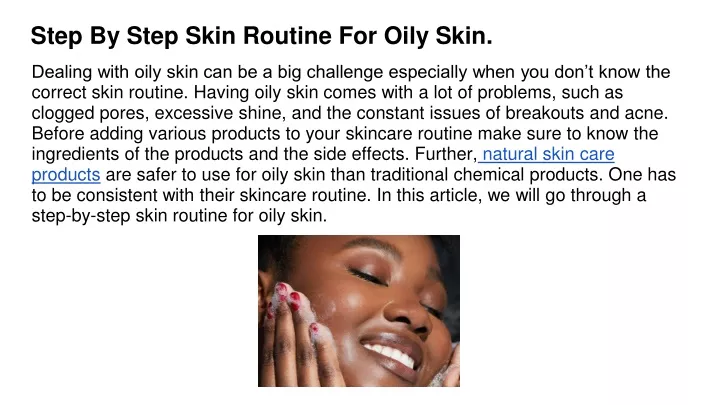 step by step skin routine for oily skin