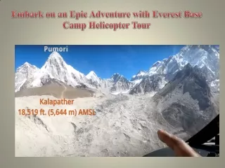 Embark on an Epic Adventure with Everest Base Camp Helicopter Tour