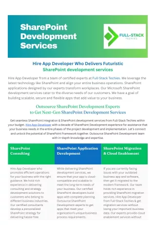 sharepoint development services