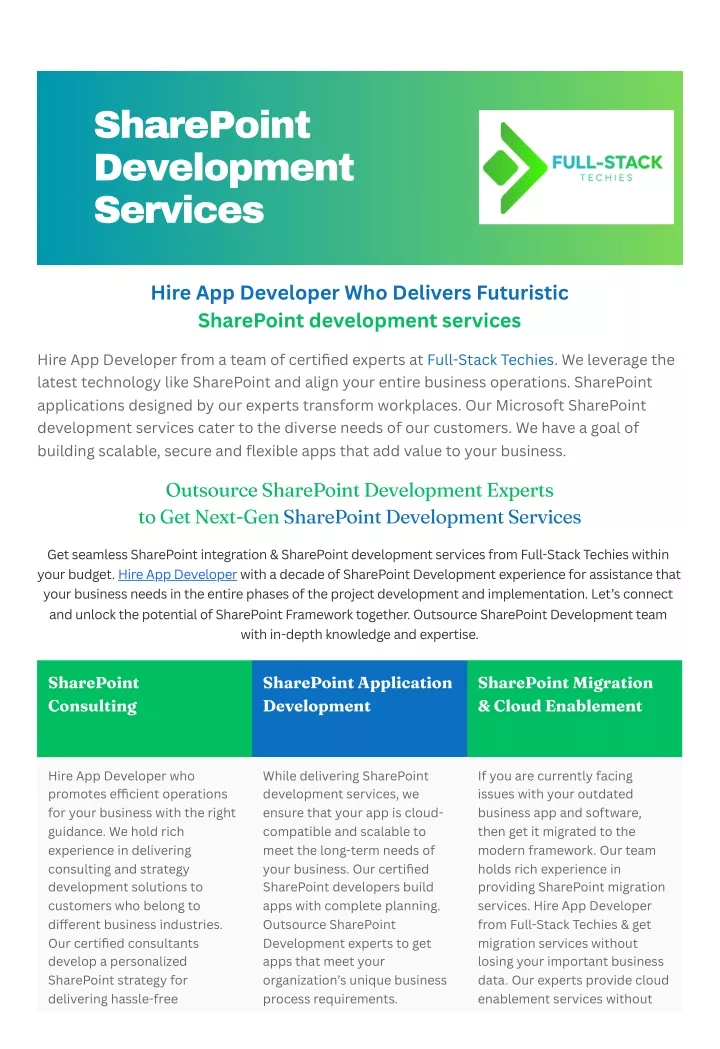 sharepoint development services