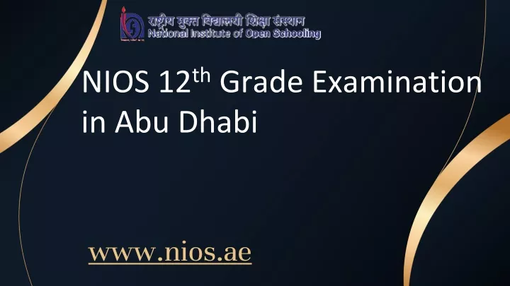 nios 12 th grade examination in a bu d habi