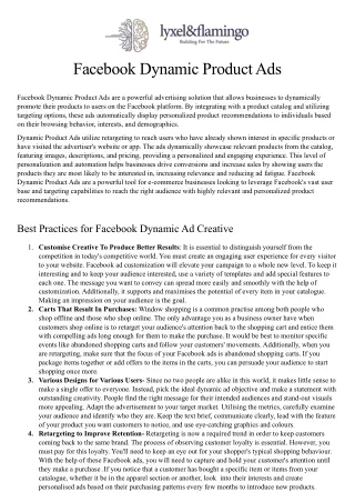 facebook dynamic product ads
