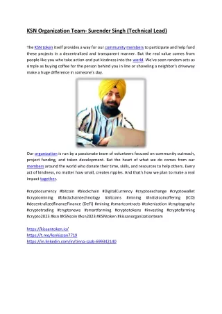 ksn organization team surender singh technical