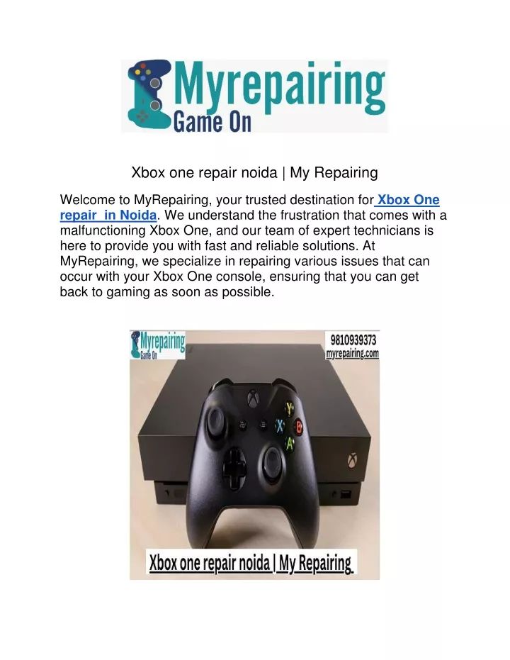 xbox one repair noida my repairing