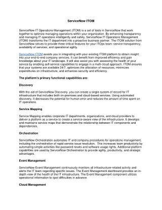 servicenow itom