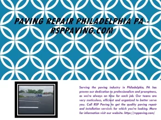 Paving Repair Philadelphia PA - rsppaving.com