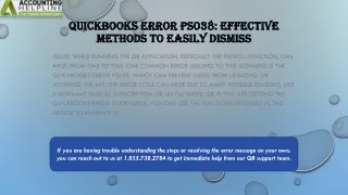 quickbooks error ps038 effective methods to easily dismiss