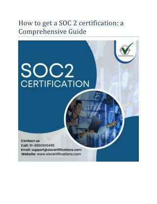 how to get a soc 2 certification a comprehensive