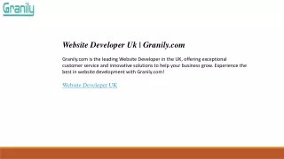 Website Developer Uk  Granily.com