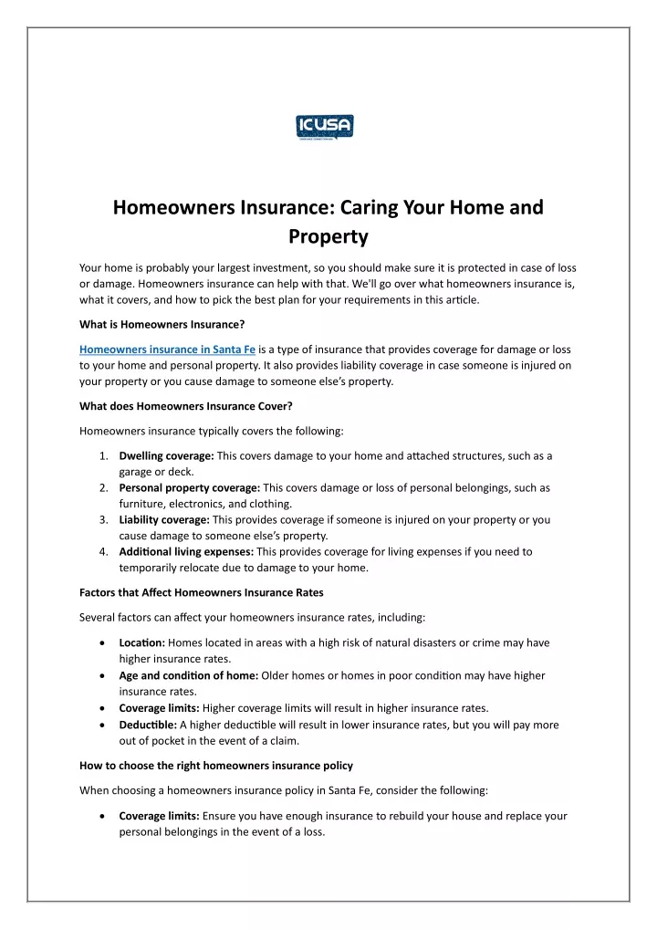 homeowners insurance caring your home and property