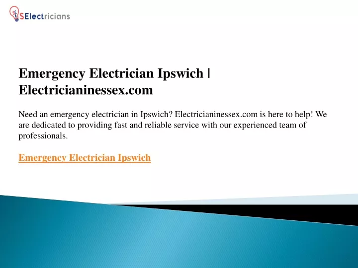 emergency electrician ipswich electricianinessex