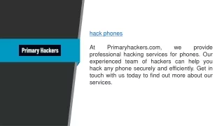 Hack Phones  Primaryhackers.com