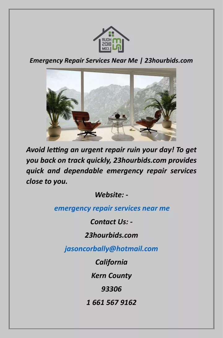 emergency repair services near me 23hourbids com