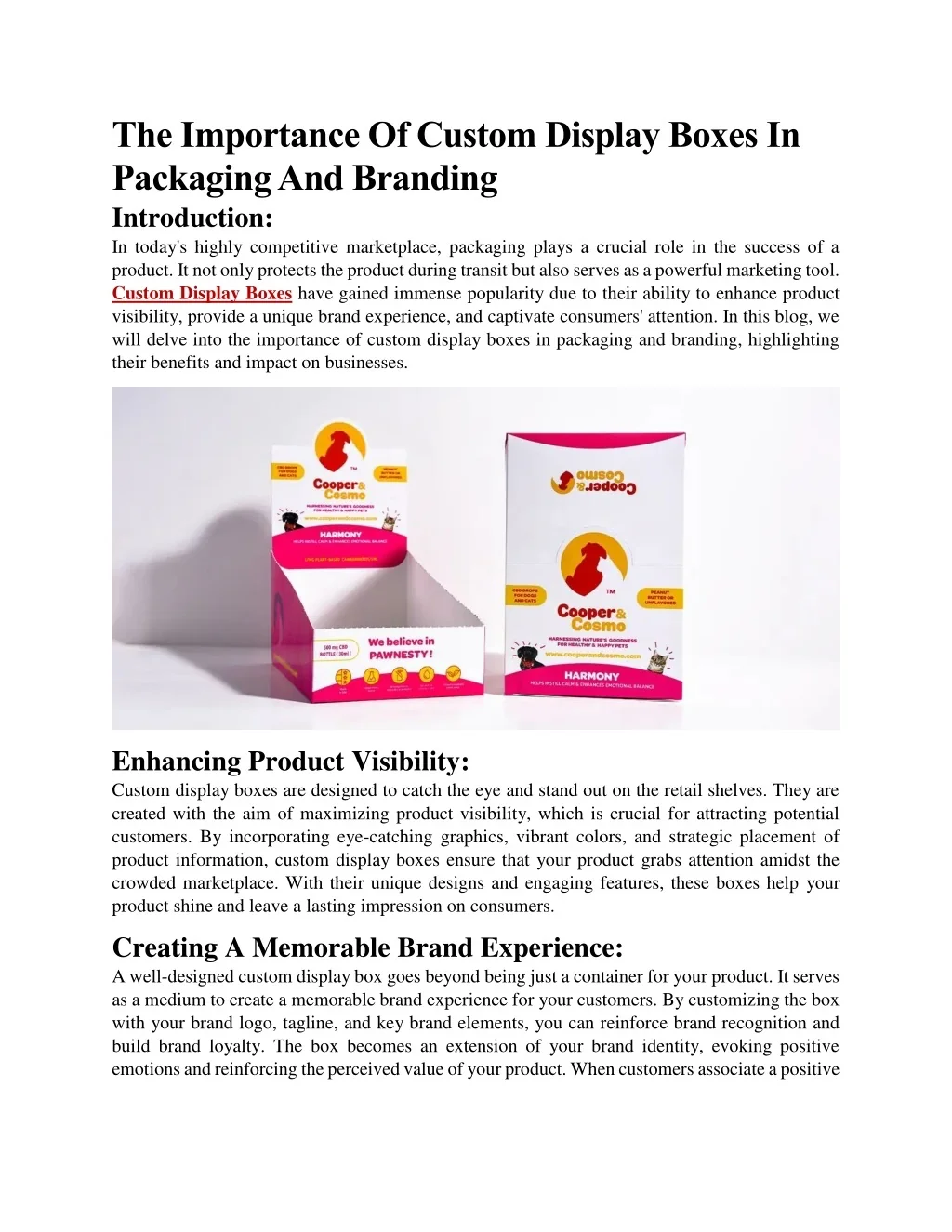 PPT - The Importance Of Custom Display Boxes In Packaging And Branding ...