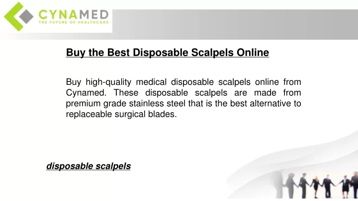 buy the best disposable scalpels online