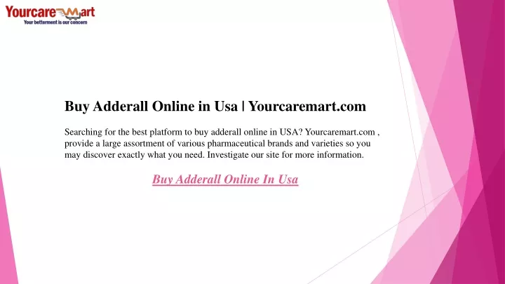 buy adderall online in usa yourcaremart