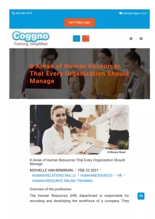 8 Areas of Human Resources An Organization Should Manage