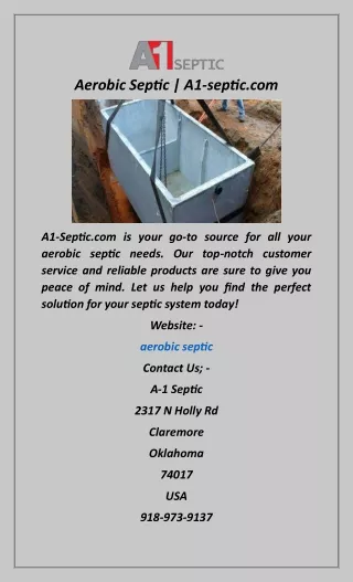 Aerobic Septic  A1-septic