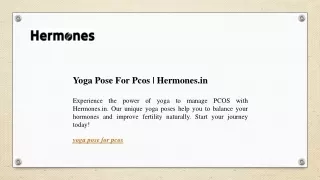 Yoga Pose For Pcos | Hermones.in