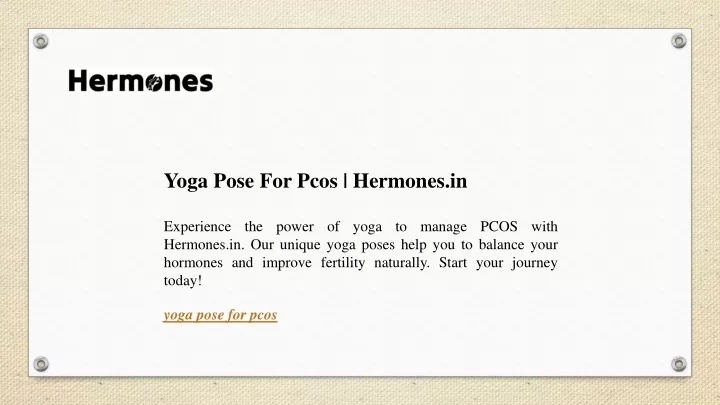 yoga pose for pcos hermones in