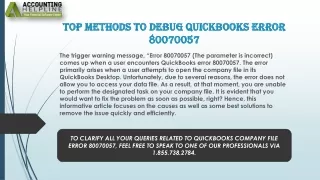 top methods to debug quickbooks error 80070057