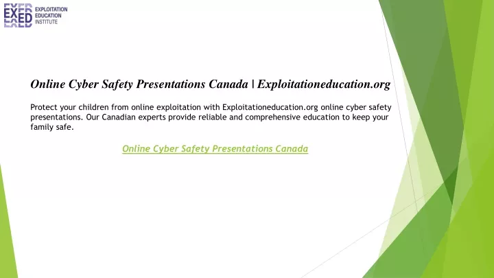 online cyber safety presentations canada