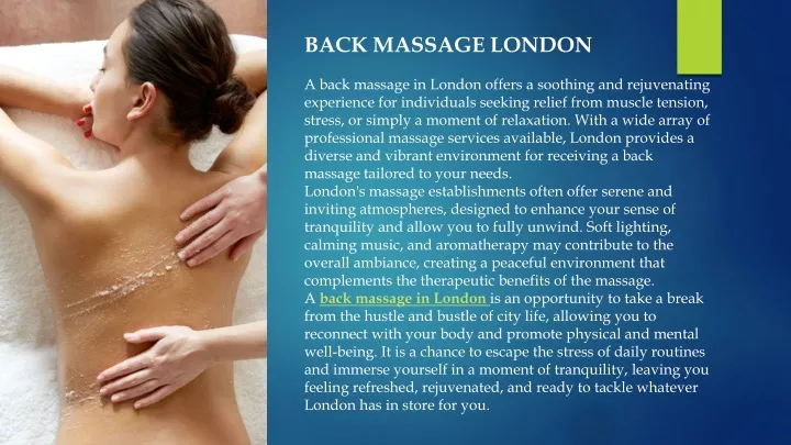 back massage l ondon