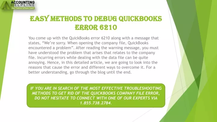 easy methods to debug quickbooks error 6210