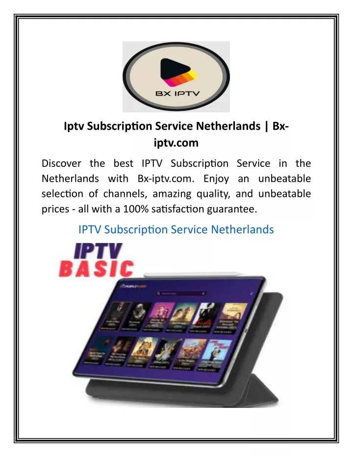iptv subscription service netherlands bx iptv com