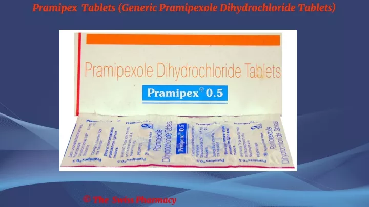 pramipex tablets generic pramipexole