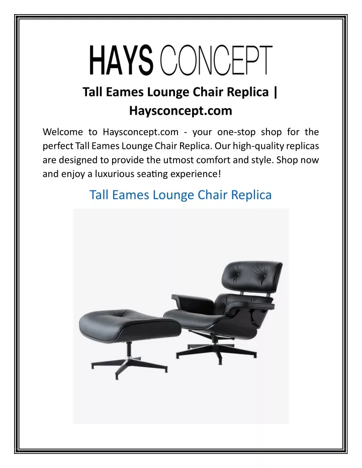 tall eames lounge chair replica haysconcept com