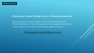 Professional Content Writing Services  Px6medicaltourism.de