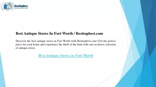 Best Antique Stores In Fort Worth Besttopbest.com