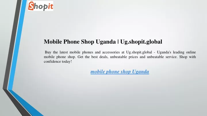 mobile phone shop uganda ug shopit global