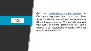 Betconstruct Casino Review Onlinegambling-review.com