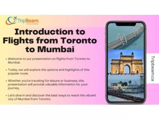 Book Affordable Flights from Toronto to Mumbai | Best Deals and Options