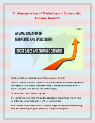 an amalgamation of marketing and sponsorship