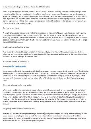 indisputable advantages of getting a made