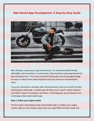 bike rental app development a step by step guide