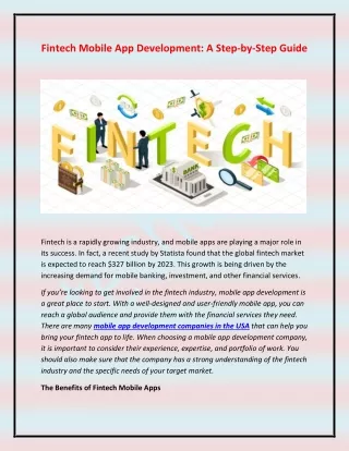 fintech mobile app development a step by step