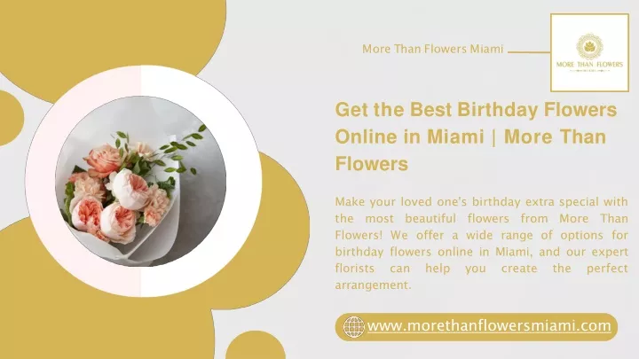get the best birthday flowers online in miami more than flowers